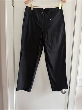 Theory Black Women’s cotton blend cropped pants trousers size 00